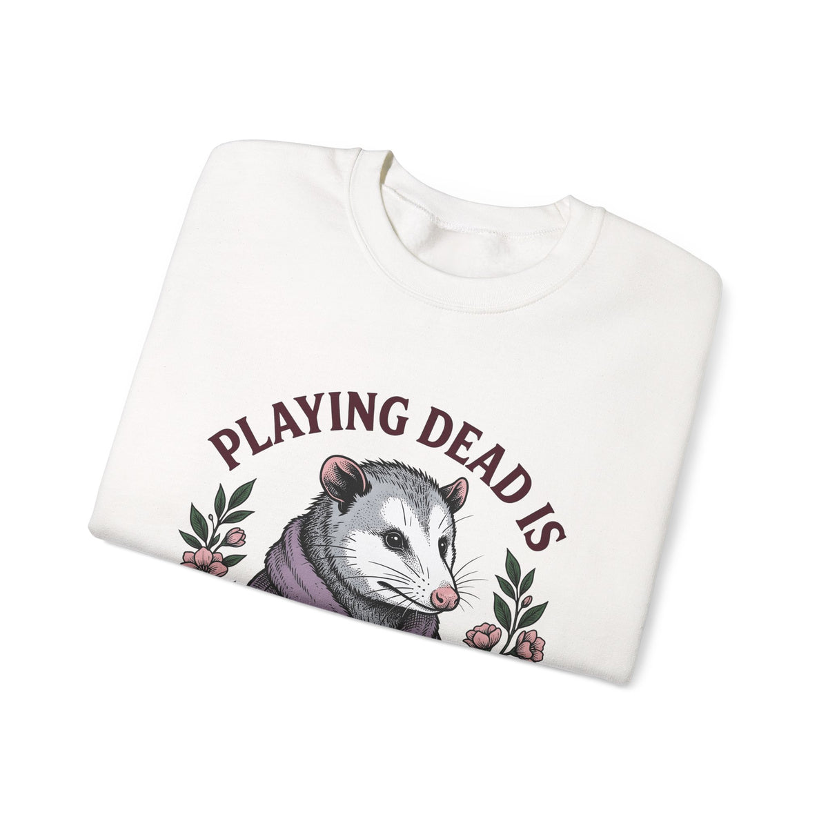 Possum Possum Critter Gift Line Opossum Possum Fan Drawing Old Fashioned Flower Bouquet Sweatshirt