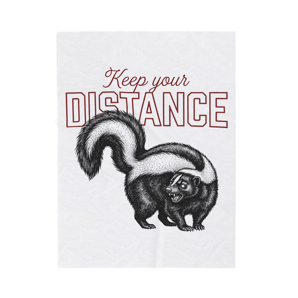 Skunk Illustration Blanket Animal Joke Gift Women Sketch Blanket Stink Blanket Animal Fan Drawing Graphic Retro Bushy Tail Blanket