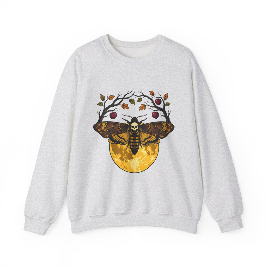 Moth Skull Sweatshirt Halloween Horror Gift Women Retro Sweatshirt Insect Sweatshirt Horror Fan Creepy Sweatshirt Macabre Graphic Sketch