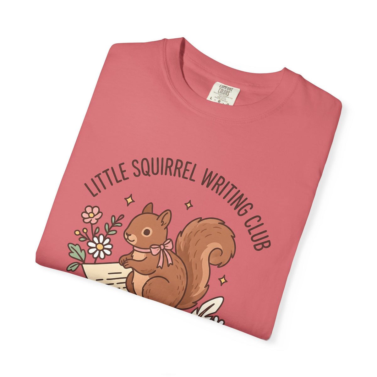 Squirrel Tower Papers T-Shirt Writing Critter Gift Women Playful T-Shirt Paper Tower T-Shirt Author Fan Stationery T-Shirt Animal Graphic Line Art