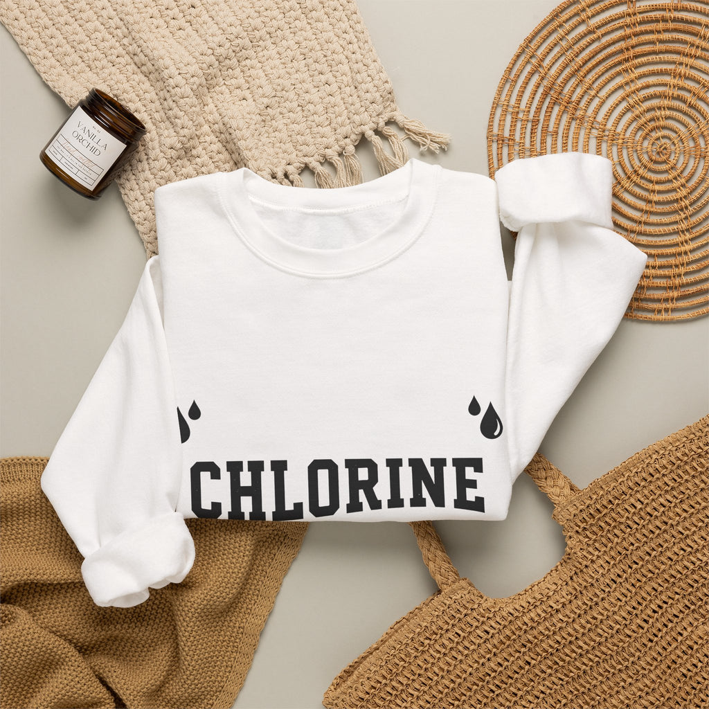 Water Drops Sweatshirt Swimming Athlete Gift Women Bold Sweatshirt Droplets Sweatshirt