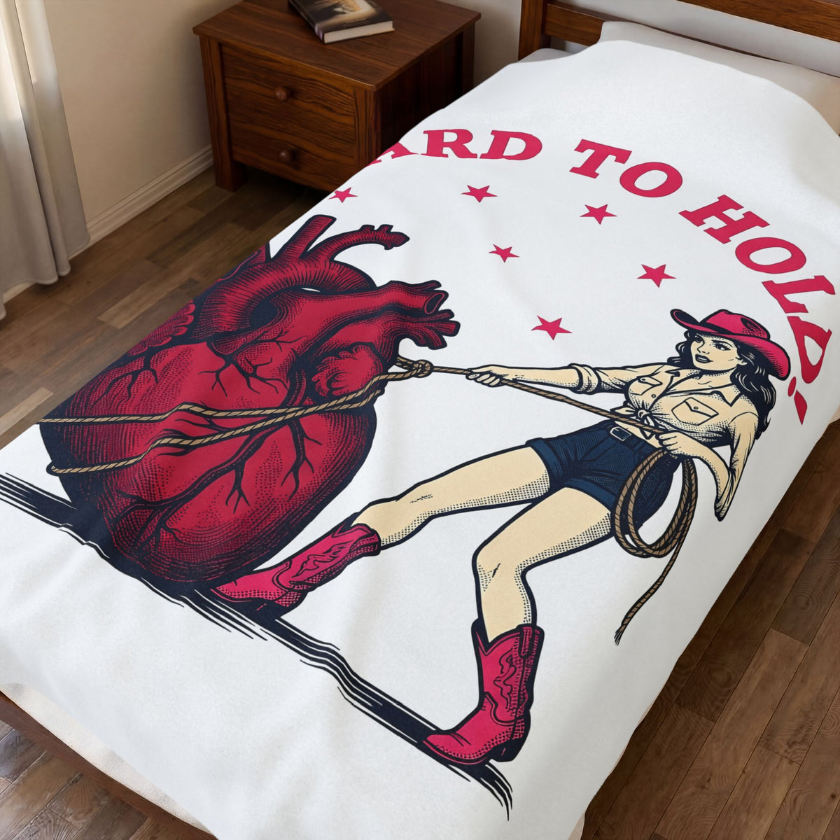 Cowgirl Heart Blanket Cowgirl Ranch Gift Women Heritage Blanket Heart Blanket Cowgirl Fan Vintage Blanket Farm Graphic Retro Flair Twinkles Blanket
