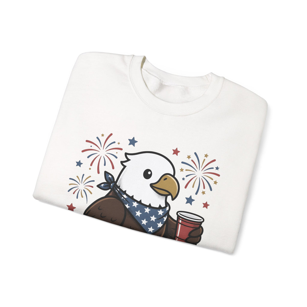 Bald Eagle Sweatshirt 4th Of July Usa Gift Women Comic Sweatshirt Eagle Sweatshirt Independence Day Fan Cartoon Sweatshirt American Graphic Vintage Fireworks