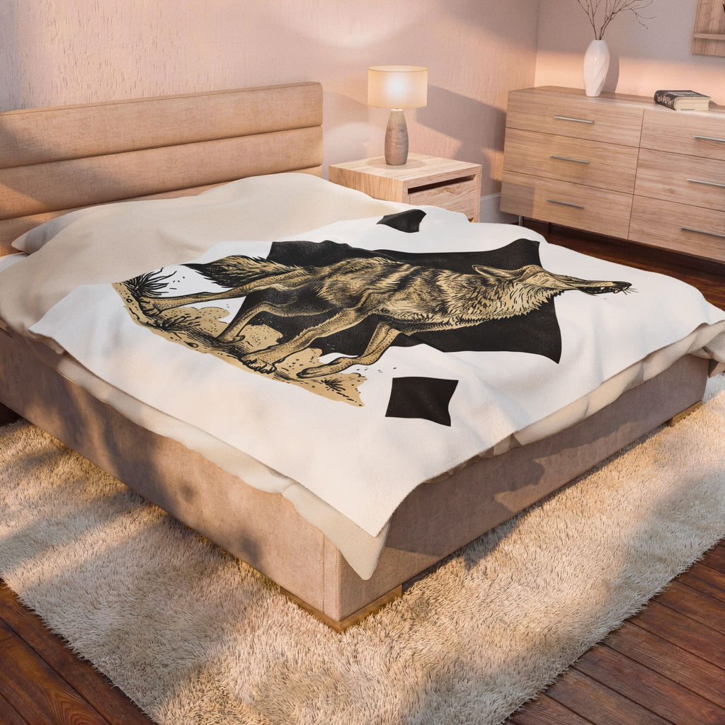 Howling Wolf Blanket Wolf Pets Gift Women Sketch Blanket Gray Wolf Blanket Wolf Fan Canine Graphic Blanket Hand Drawn Shape Blanket