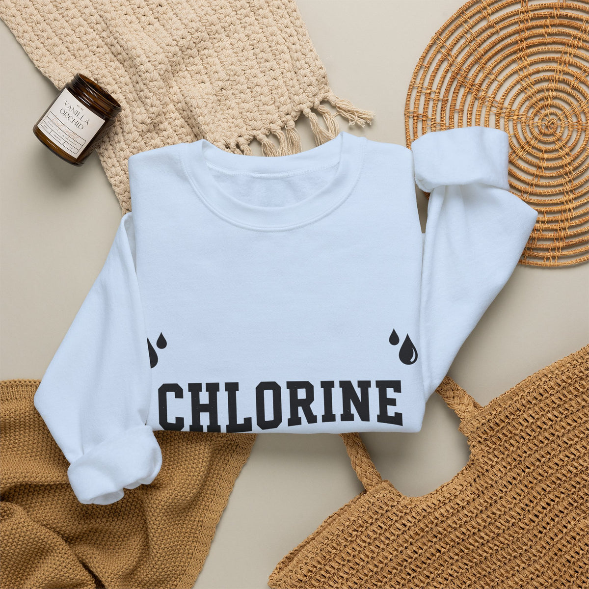 Water Drops Sweatshirt Swimming Athlete Gift Women Bold Sweatshirt Droplets Sweatshirt