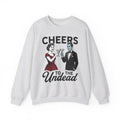 Vampire Duo Sweatshirt Halloween Event Gift Women Antique Sweatshirt Vampire Couple Sweatshirt Horror Fan Spooky Sweatshirt Party Graphic Old School Wine Glass