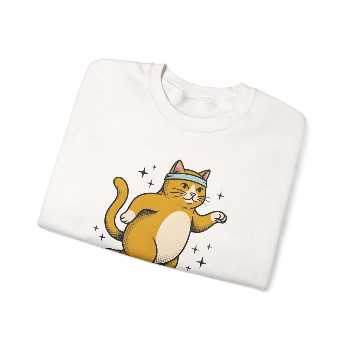 Skating Cat Sweatshirt Funny Feline Gift Women Comic Sweatshirt Cat Sweatshirt Humor Fan Cartoon Sweatshirt Kitty Graphic Vintage Sparkles Sweatshirt