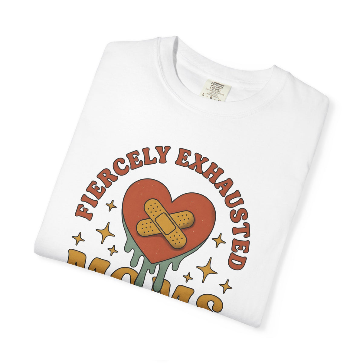 Love Patch T-Shirt Mom Wellness Gift Women Vintage T-Shirt Heart Patch T-Shirt Motherhood Enthusiast Retro T-Shirt Self Care Graphic Hand Drawn
