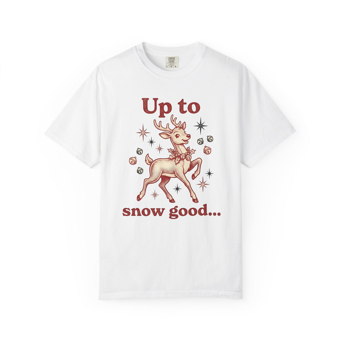 Reindeer Graphic T-Shirt Christmas Holiday Gift Women Vintage T-Shirt Caribou T-Shirt Xmas Fan Distressed T-Shirt Seasonal Graphic Retro Jingle