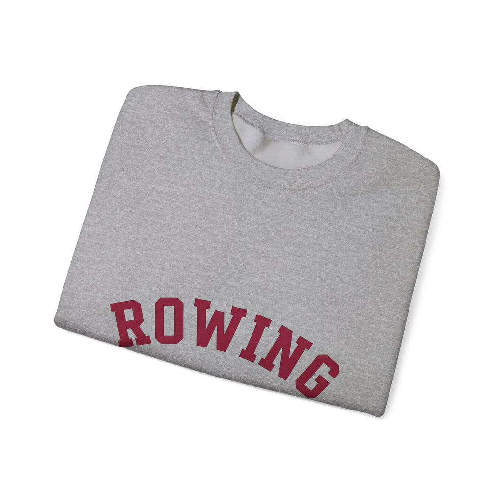 Rowing Team Sweatshirt Rowing Fitness Gift Women Athletic Sweatshirt Crew Sweatshirt Rowing Enthusiast Sporty Sweatshirt Workout Graphic Retro Varsity Font