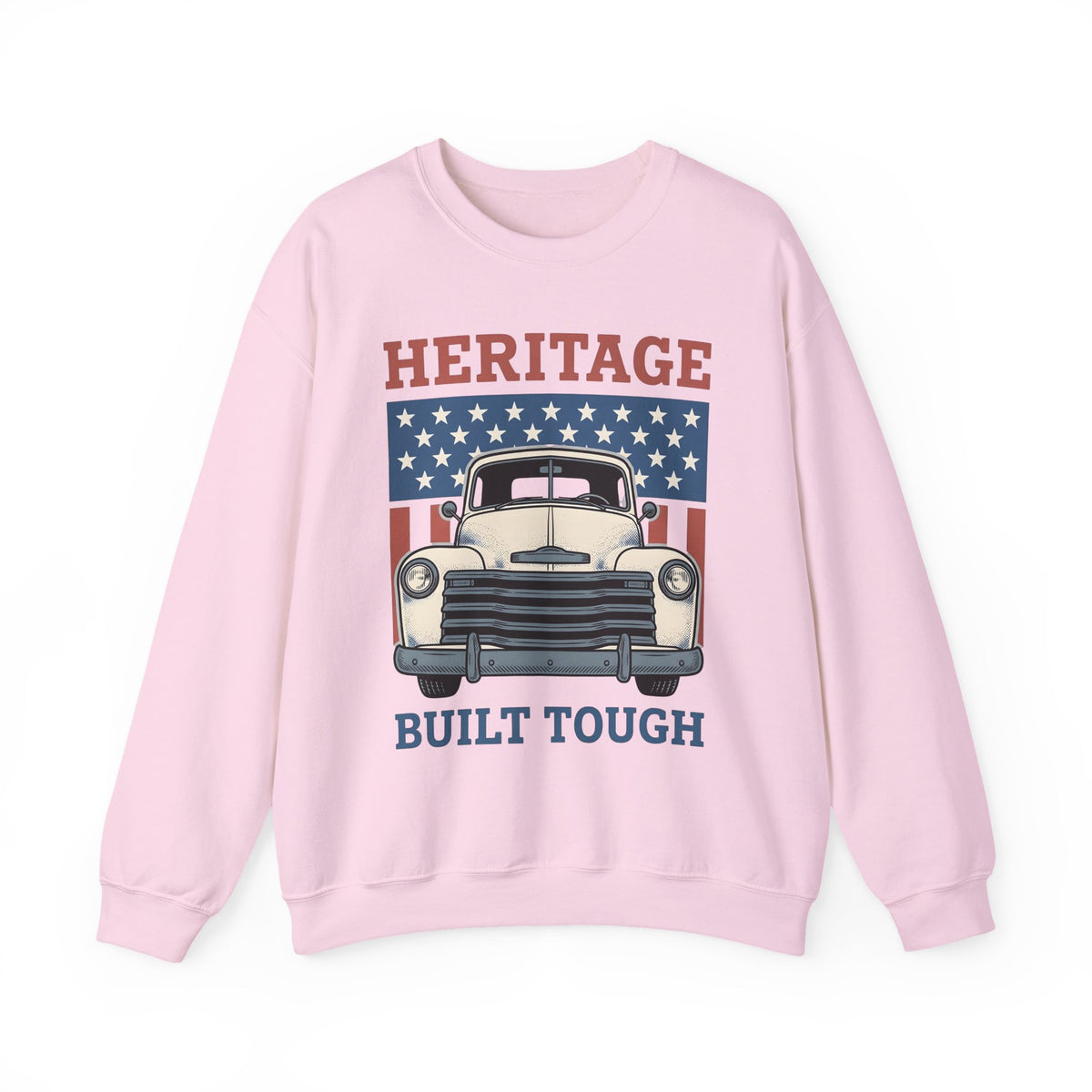 Antique Lorry Sweatshirt America Liberty Gift Women Retro Sweatshirt Truck Sweatshirt Patriot Enthusiast Vintage Sweatshirt Freedom Graphic Line Art Flag