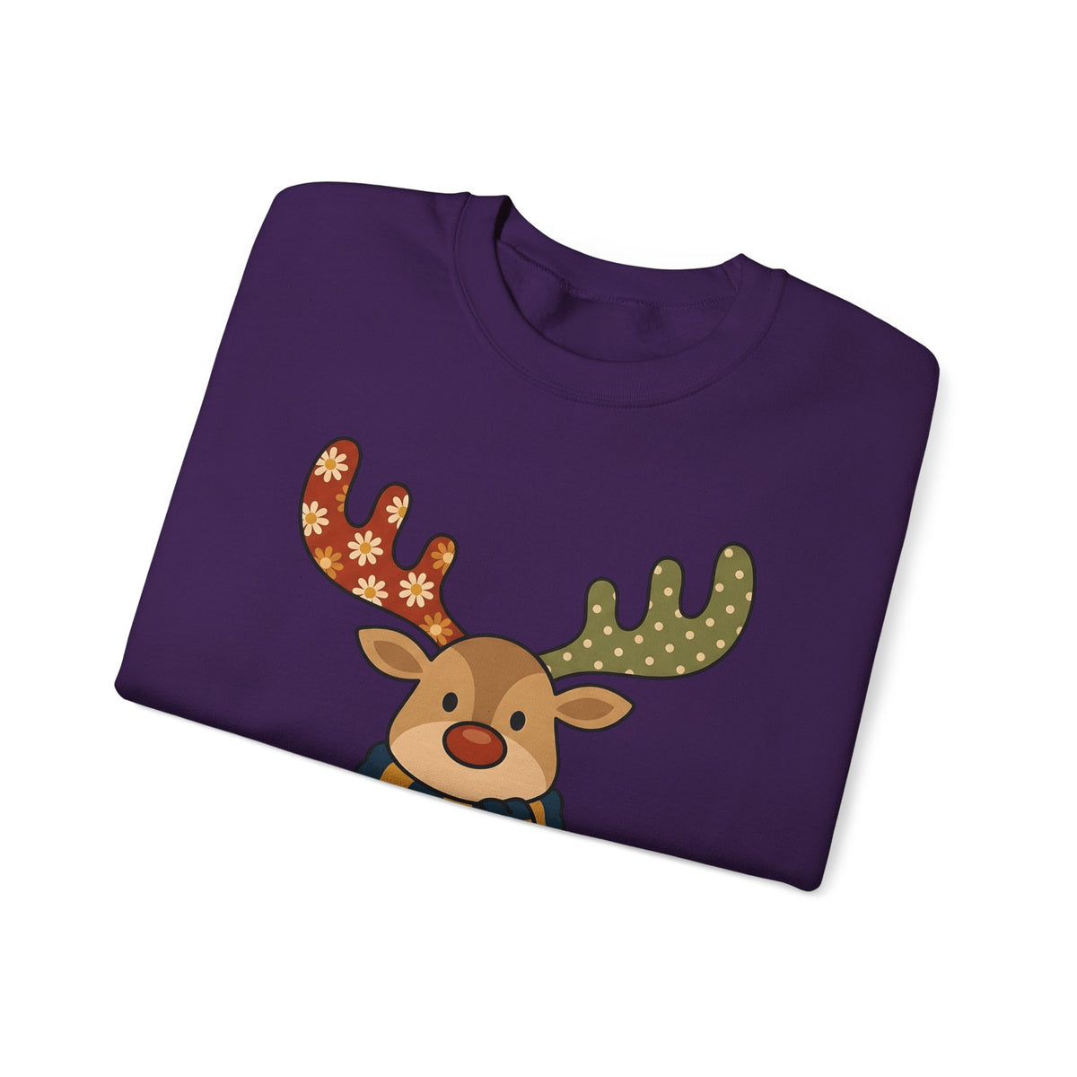 Deer Drawing Holiday Noel Gift Cartoon Fawn Christmas Fan Caricature Christmas Classic Winter Sweatshirt