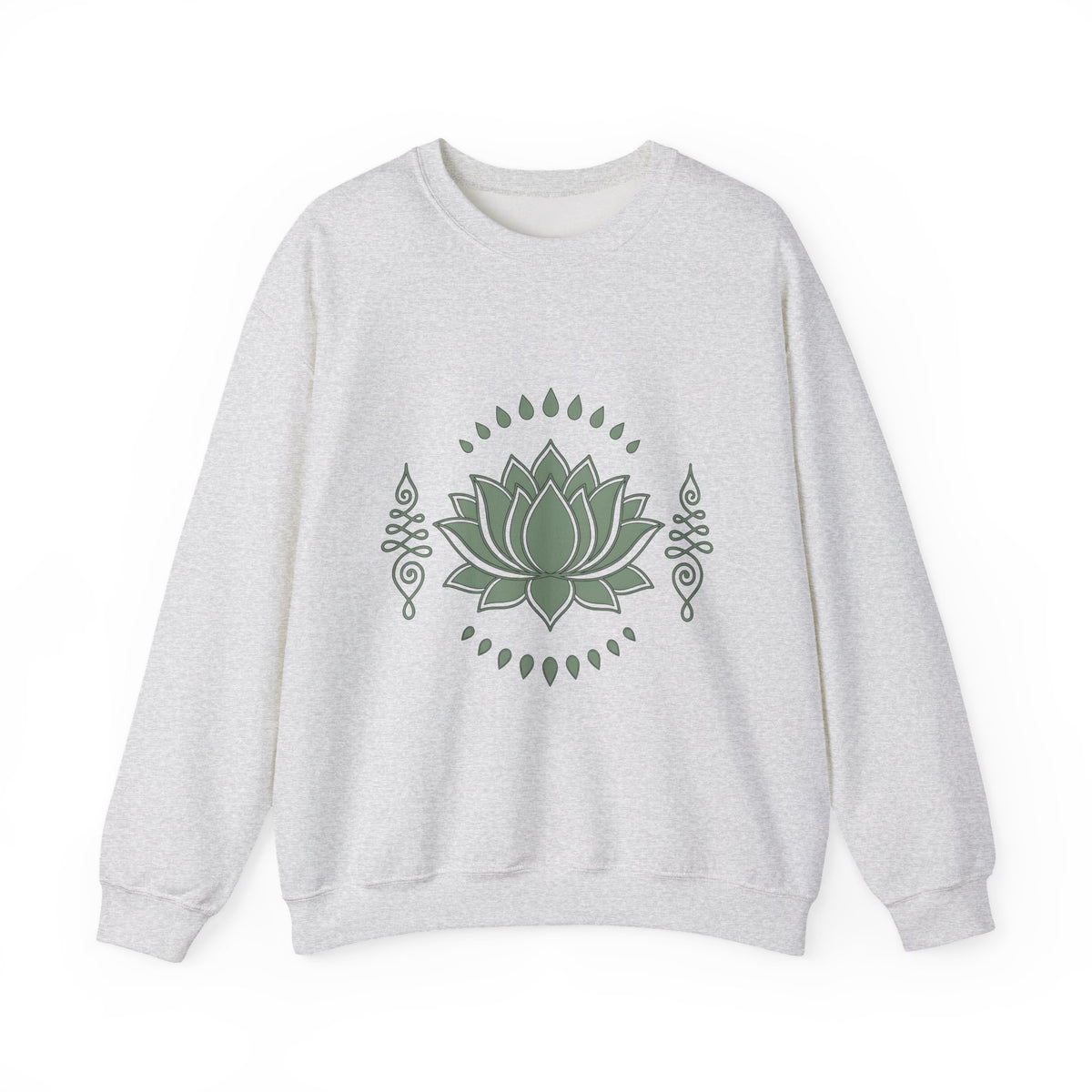 Lotus Blossom Sweatshirt Boho Chic Meditation Gift Women Sketch Sweatshirt Waterlily Sweatshirt Hippie Enthusiast Drawing Design Simple Sacred Geometry