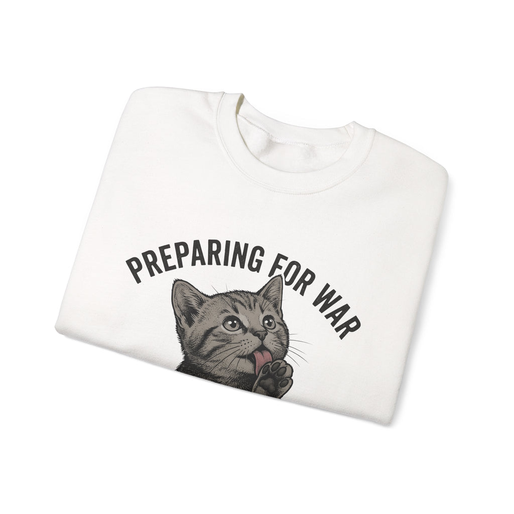 Striped Cat Cat Jokes Gift Sketch Tabby Cat Feline Fan Drawing Retro Claw Sweatshirt