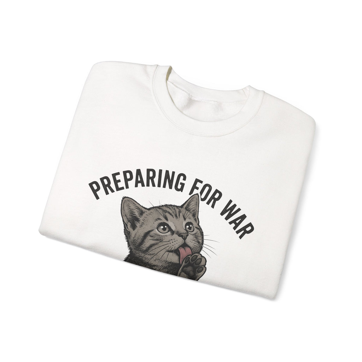 Striped Cat Cat Jokes Gift Sketch Tabby Cat Feline Fan Drawing Retro Claw Sweatshirt