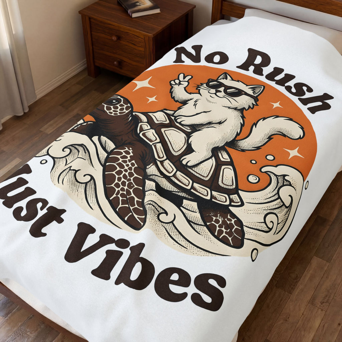 Cat Turtle Blanket Cat Beach Gift Women Retro Blanket Kitten Blanket Cat Fan Vintage Blanket Coastal Graphic Hand Drawn Sunglasses Blanket