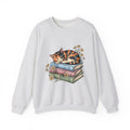 Calico Cat Sweatshirt Cat Floral Gift Women Hand Drawn Sweatshirt Kitten Sweatshirt Cat Fan Illustrated Graphic Vintage Books Sweatshirt