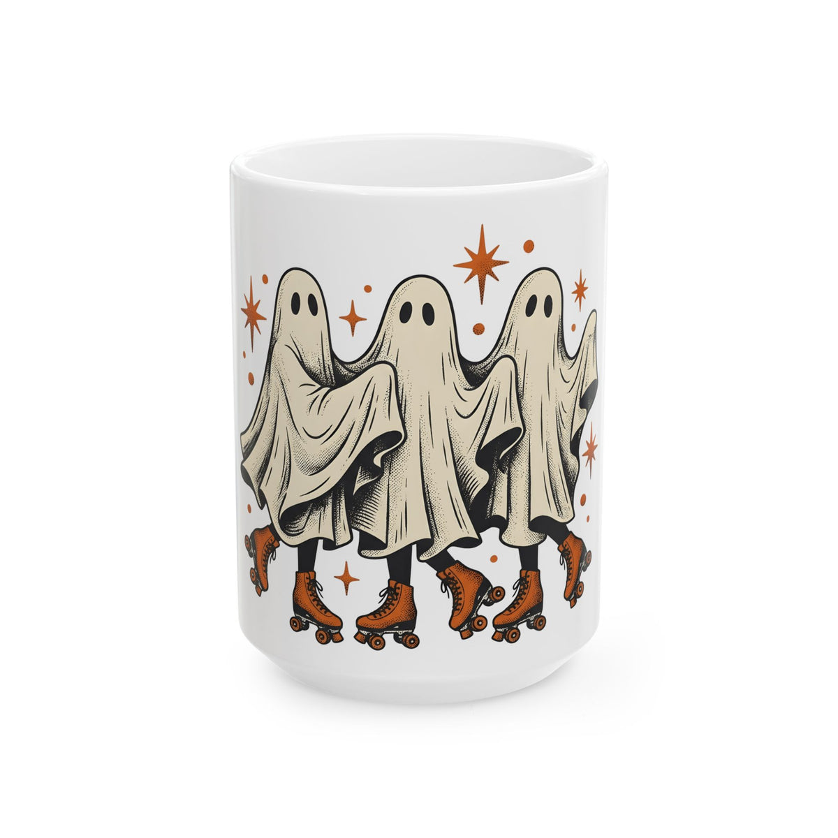 Apparition Skate Mug Halloween Rollerblade Gift Women Hand Drawn Mug Skateboard Mug Spooky Fan Hand Drawn Mug Inline Skate Graphic