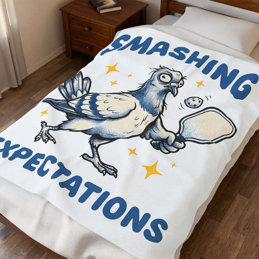 Flying Bird Pickleball Blanket Pickleball Critters Gift Women Drawing Blanket Pickleball Blanket Pickleball Fan Illustrations Blanket Creature