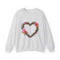 Floral Heart Sweatshirt Boho Chic Nature Gift Women Hand Drawn Sweatshirt Heart Sweatshirt Bohemian Fan Illustrated Sweatshirt Environmental Graphic Botanical