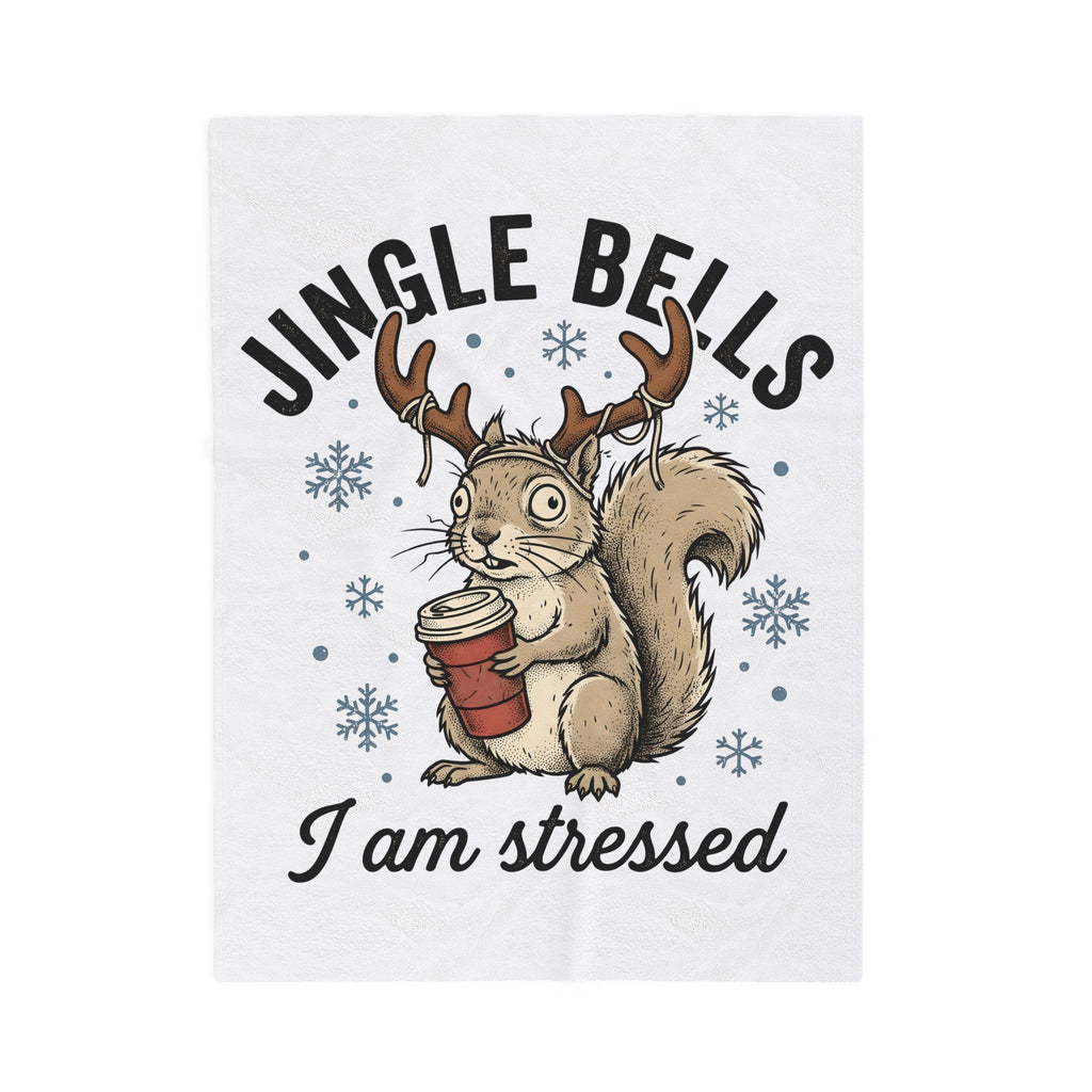 Tree Squirrel Coffee Blanket Christmas Fauna Gift Women Line Art Blanket Squirrel Coffee Blanket Xmas Fan Squirrel Illustration Wildlife Graphic