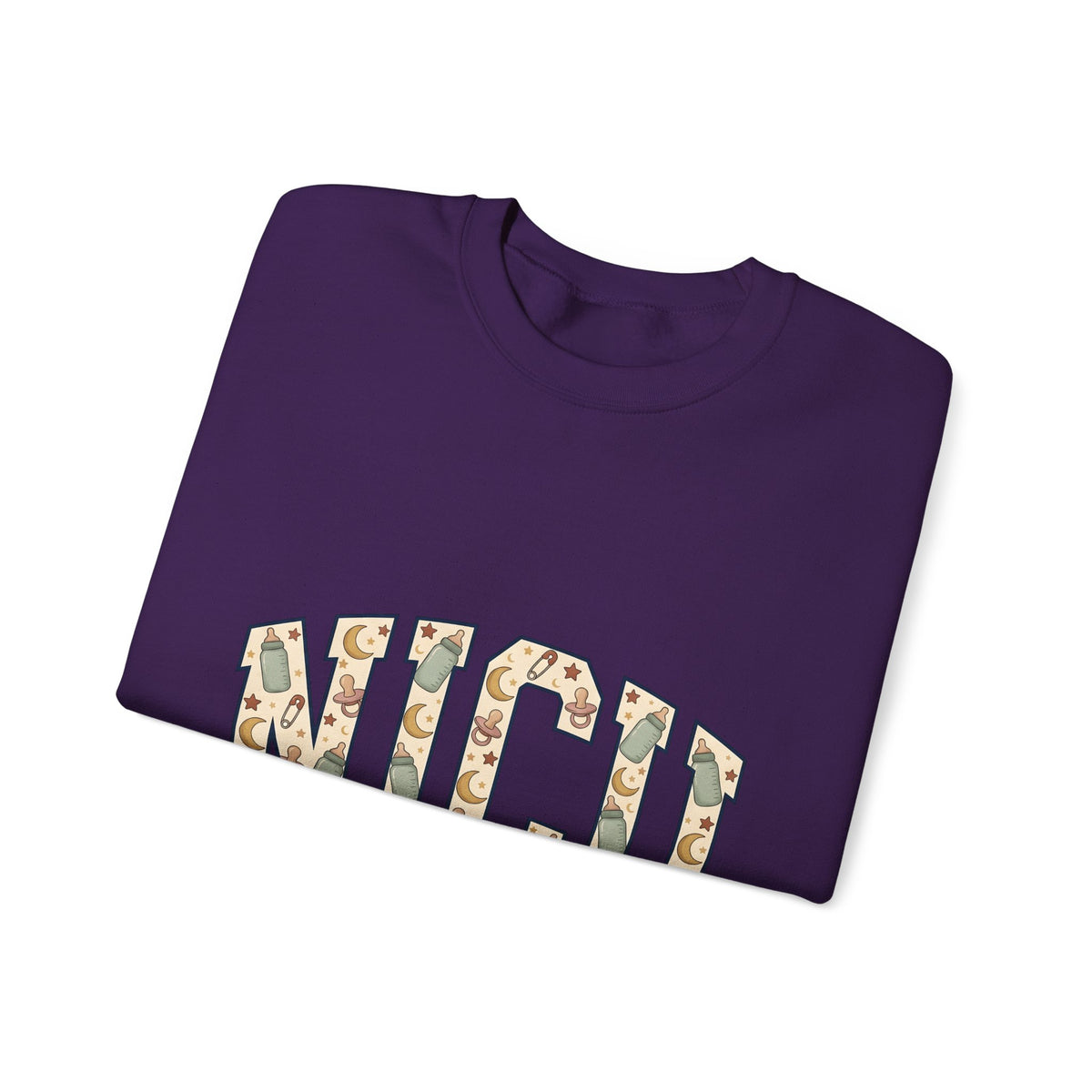Baby Bottle Pattern Sweatshirt NICU Nurse Medical Gift Women Playful Sweatshirt Feeding Bottle Sweatshirt Nurse Enthusiast Fun Sweatshirt Healthcare Graphic