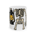Skeleton Lantern Halloween Spooky Gift Vintage Jack O Lantern Horror Fan Creepy Hand Drawn Mug