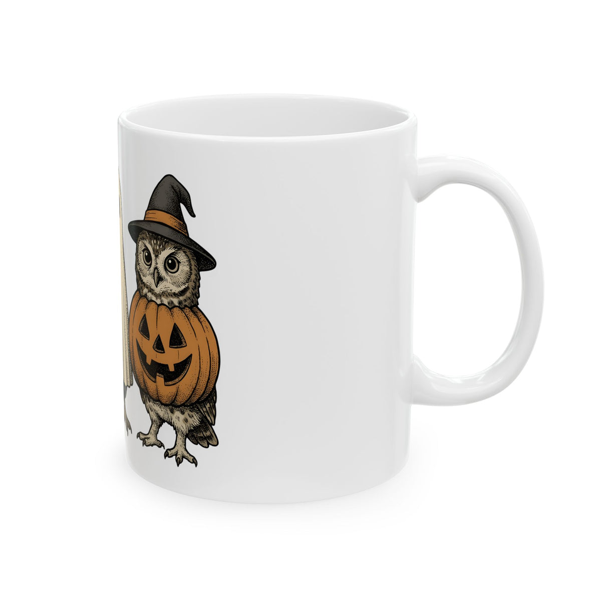 Owl Halloween Costumes Halloween Creatures Gift Classic Owl Costume Horror Fan Spooky Monster Mug