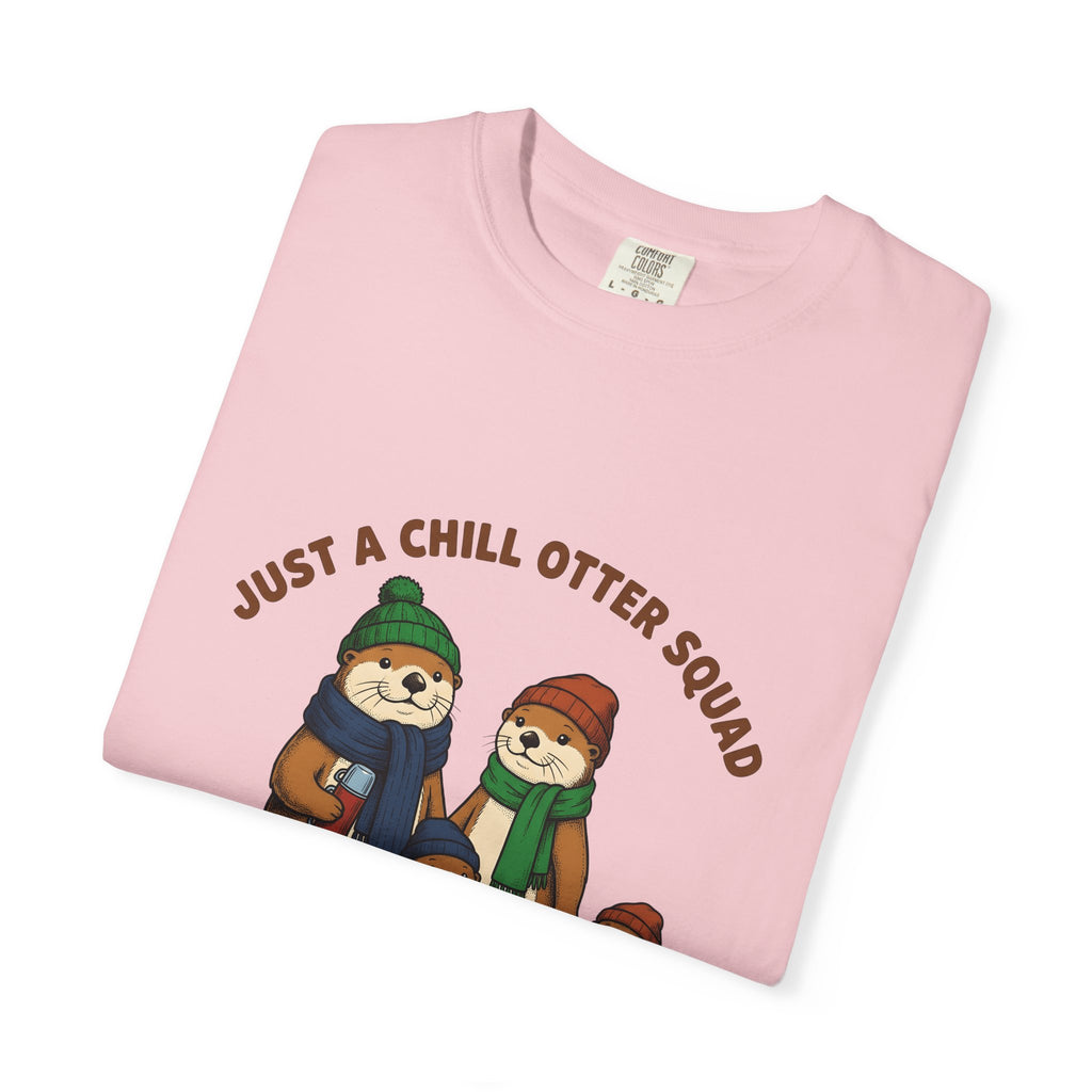 Otter Group T-Shirt Funny Wildlife Gift Women Comic T-Shirt Otters T-Shirt Humor Fan Cartoon T-Shirt Animal Graphic Sketch Beanies T-Shirt