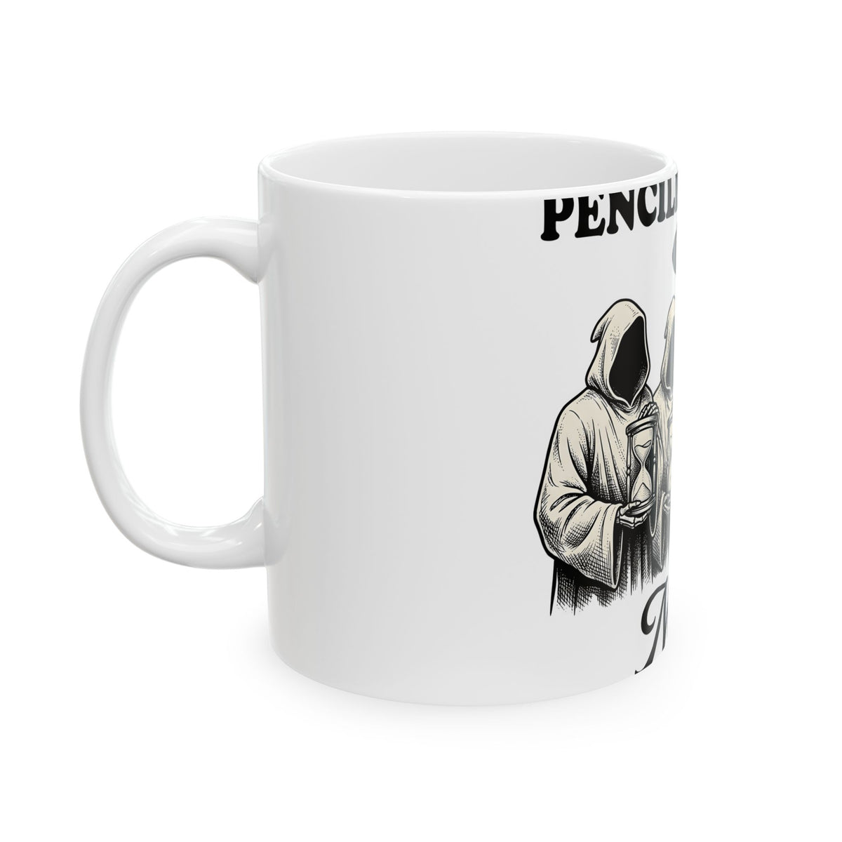 Reaper Skull Mug Halloween Ghost Gift Women Eerie Mug Grim Reaper Mug Horror Fan Spooky Mug Specter Graphic Old School Sand Timer