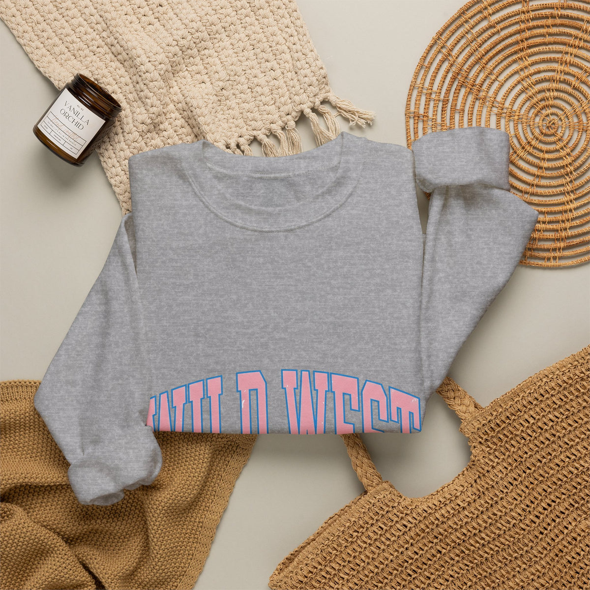 Cowboy Text Sweatshirt Cowgirl Cowboy Gift Women Rustic Sweatshirt Typography Sweatshirt Rodeo Fan Western Sweatshirt Cowboy Graphic Old School Curved Font