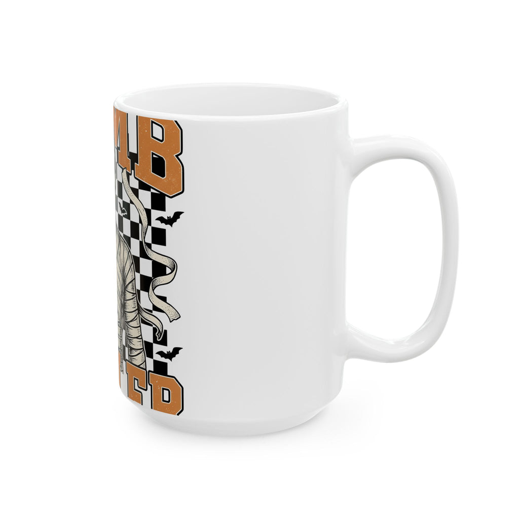 Wrapped Mummy Mug Halloween Fright Gift Women Old School Mug Mummy Mug Horror Fan Scary Mug Scare Graphic