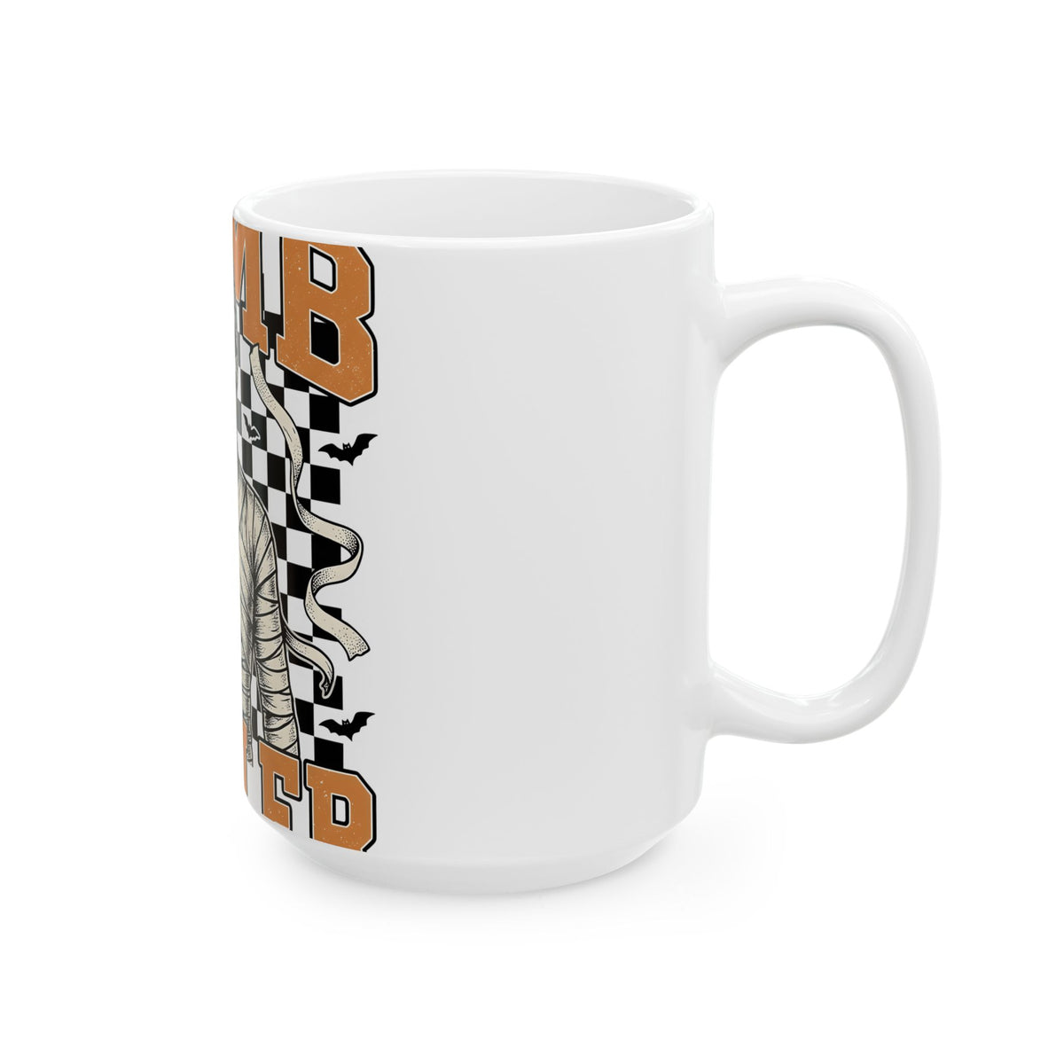 Wrapped Mummy Mug Halloween Fright Gift Women Old School Mug Mummy Mug Horror Fan Scary Mug Scare Graphic