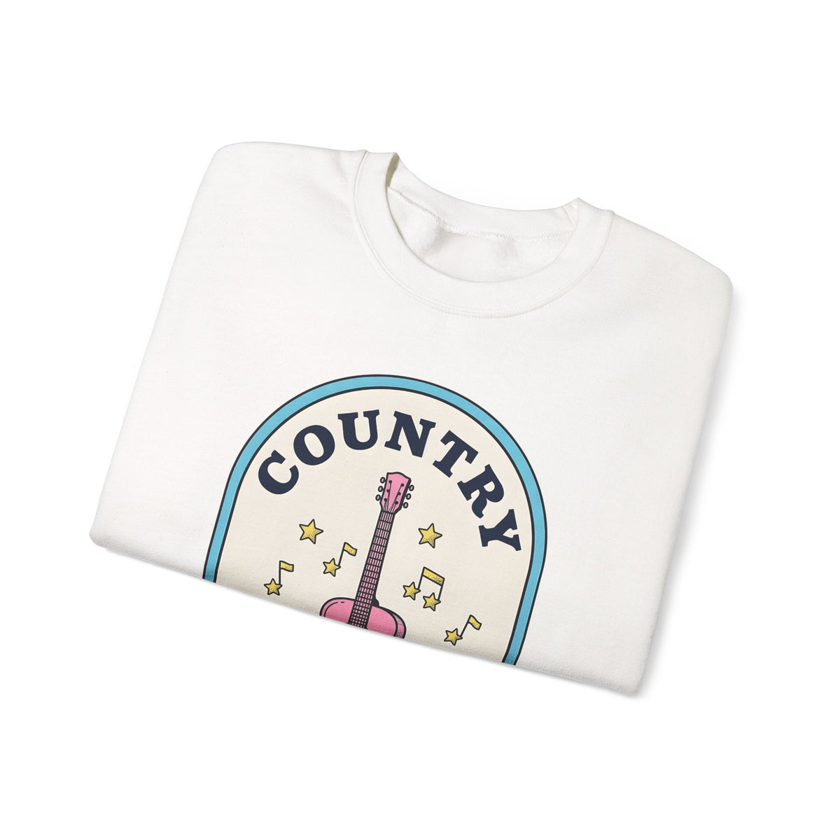 Pastel Guitar Sweatshirt Cowgirl Sound Gift Women Antique Sweatshirt Guitar Sweatshirt Rodeo Fan Vintage Sweatshirt Audio Graphic Nostalgic Twinkle Sweatshirt
