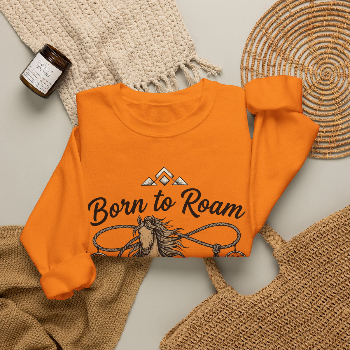 Horse Illustration Sweatshirt Cowgirl Ranch Gift Women Tribal Sweatshirt Stallion Sweatshirt Cowboy Fan Rodeo Sweatshirt Farm Graphic Retro Charm Sweatshirt
