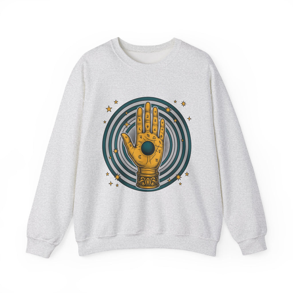 Fortune Hand Sweatshirt Astrology Esoteric Gift Women Ethnic Sweatshirt Palmistry Sweatshirt Zodiac Fan Tribal Sweatshirt Mystical Graphic Classic Astrological