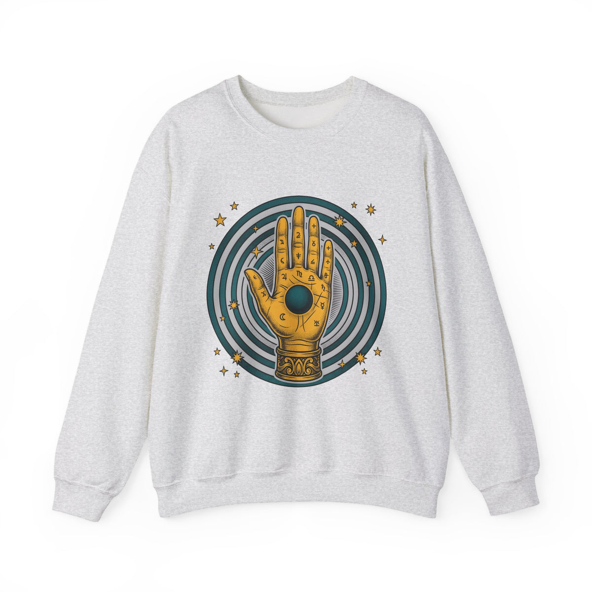 Fortune Hand Sweatshirt Astrology Esoteric Gift Women Ethnic Sweatshirt Palmistry Sweatshirt Zodiac Fan Tribal Sweatshirt Mystical Graphic Classic Astrological