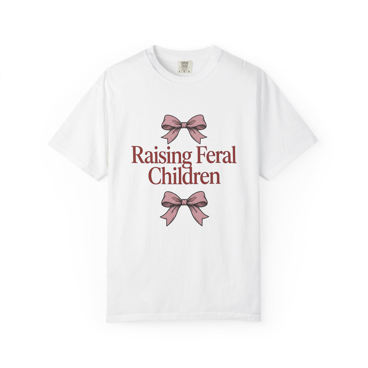 Pink Ribbons T-Shirt Moms Jokes Gift Women Fun T-Shirt Bows T-Shirt Motherhood Fan Cute T-Shirt Pun Graphic Retro Bow T-Shirt