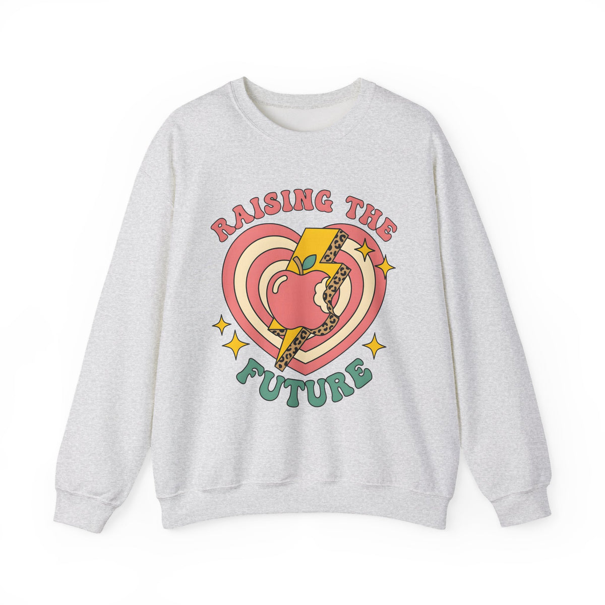 Love Apple Sweatshirt Teachers Presents Gift Women Classic Sweatshirt Apple Sweatshirt Educator Enthusiast Vintage Sweatshirt Present Graphic Present Graphic