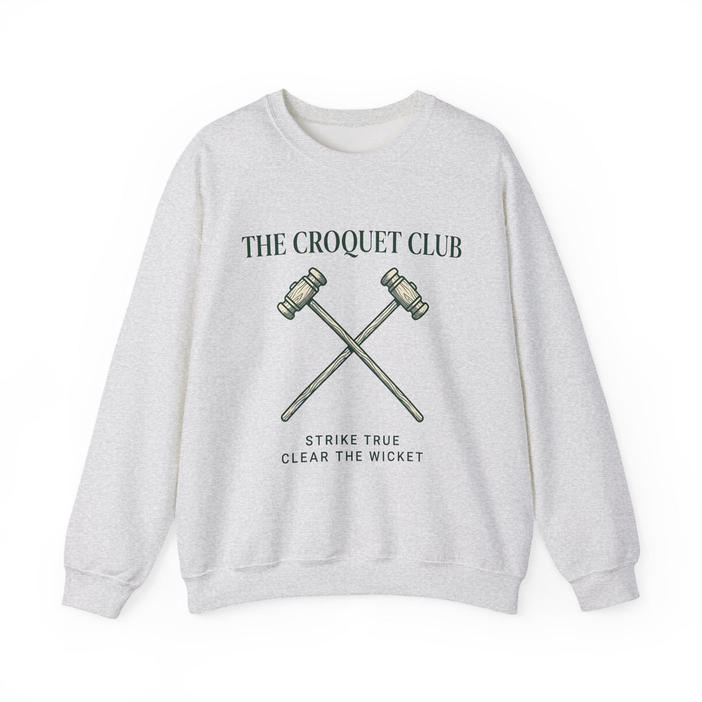 Croquet Mallets Sweatshirt Croquet Club Gift Women Vintage Sweatshirt Mallet Sweatshirt Croquet Fan Vintage Sweatshirt Team Graphic Hand Drawn Club Emblem