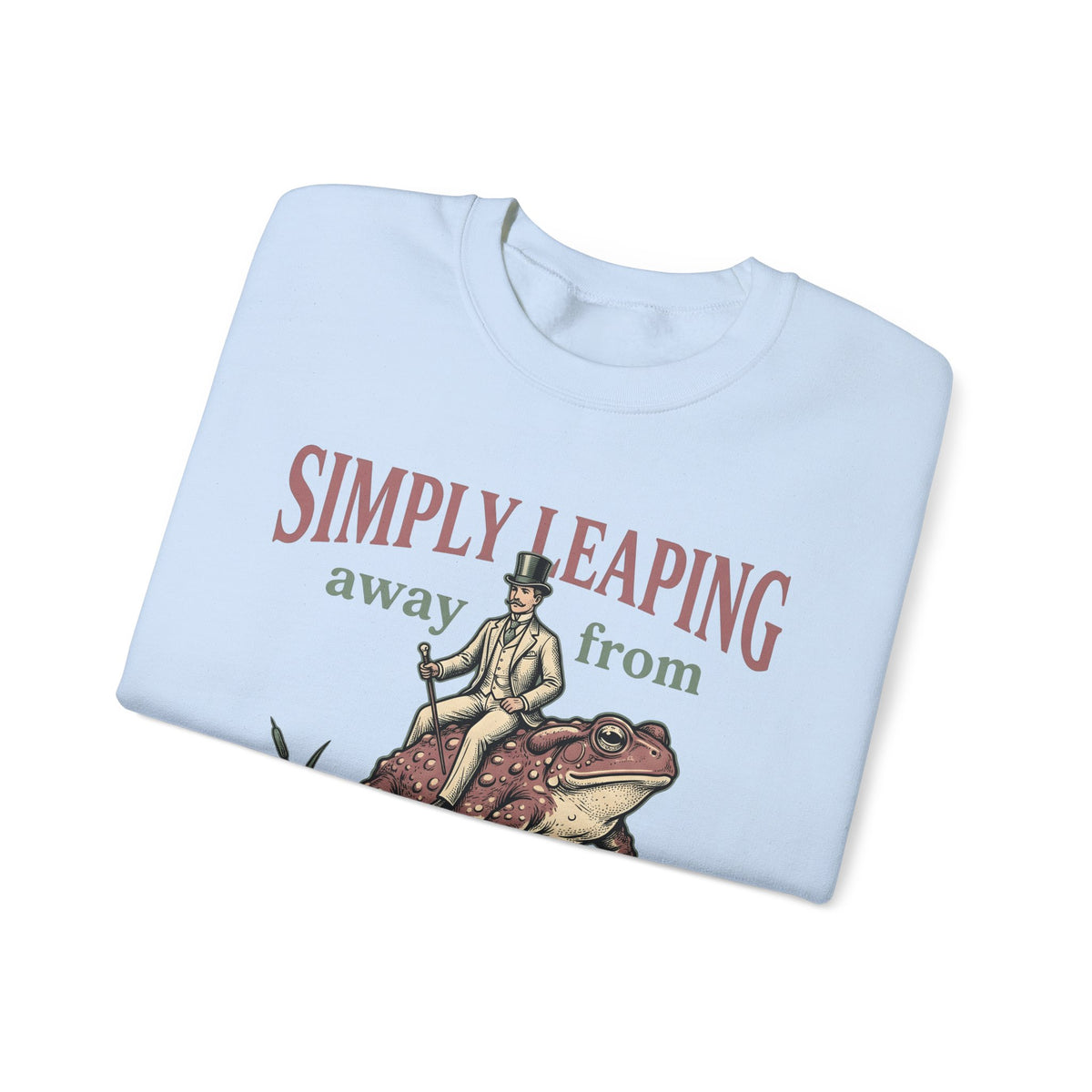 Man Riding Toad Sweatshirt Funny Animal Gift Women Vintage Sweatshirt Rider Sweatshirt Humor Fan Retro Illustration Graphic Retro Top Hat Sweatshirt