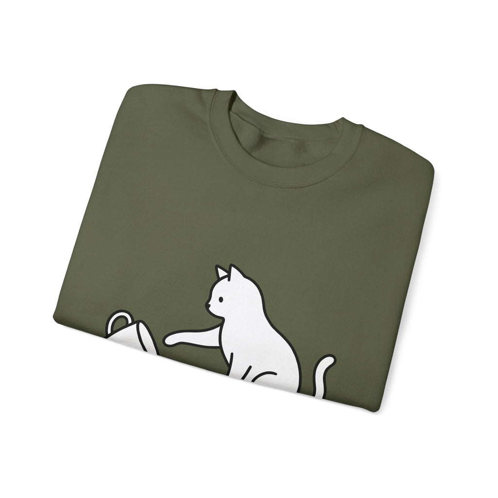 Cat Sweatshirt Cat Joke Gift Women Simple Sweatshirt Kitten Sweatshirt Feline Fan Cat Sweatshirt Humor Graphic Sketch Sweatshirt Sweatshirt