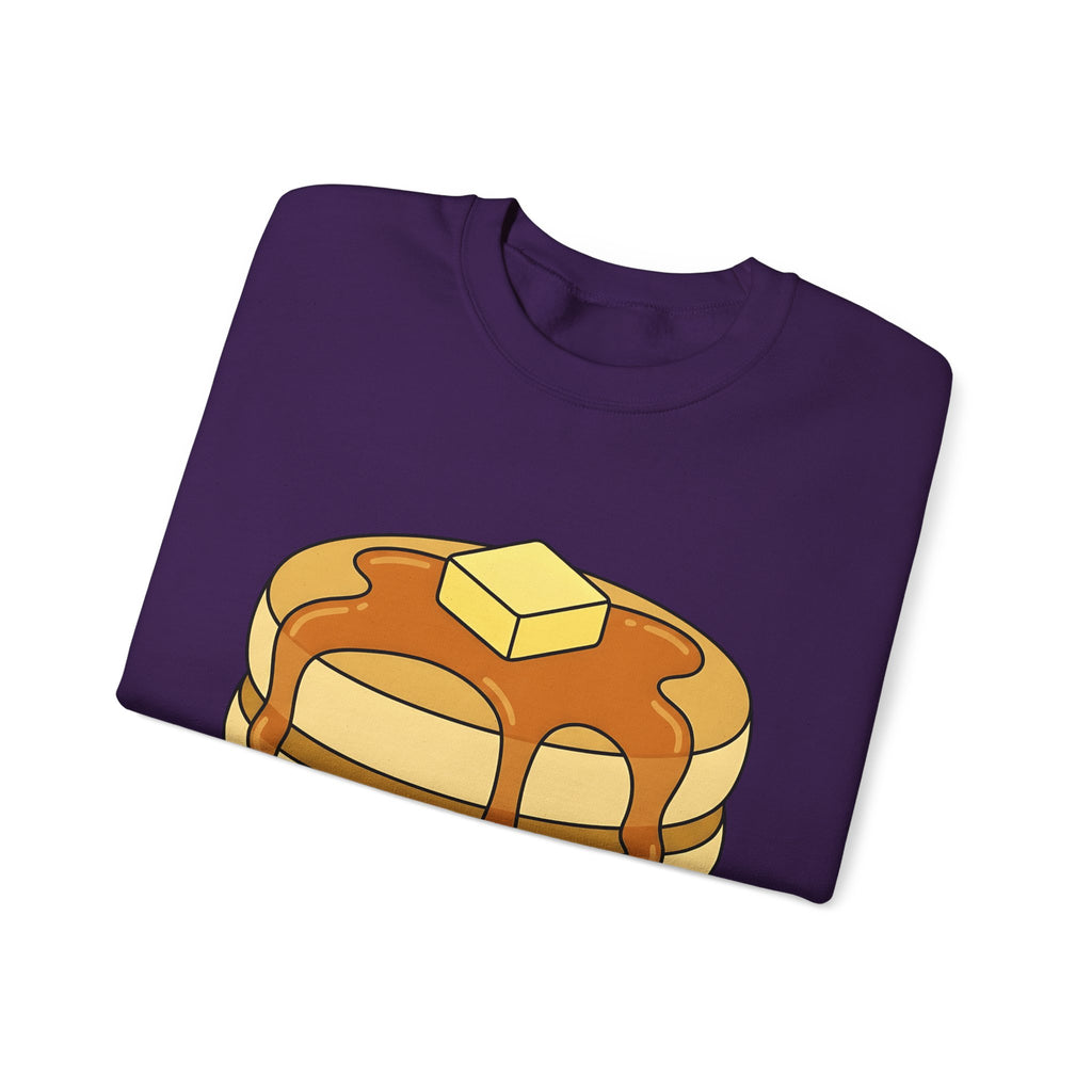 Flapjack Pile Sweatshirt Desserts Brunch Gift Women Comic Sweatshirt Granola Bar Sweatshirt Pastry Fan Cartoon Sweatshirt Breakfast Graphic Simple Honey Sweatshirt