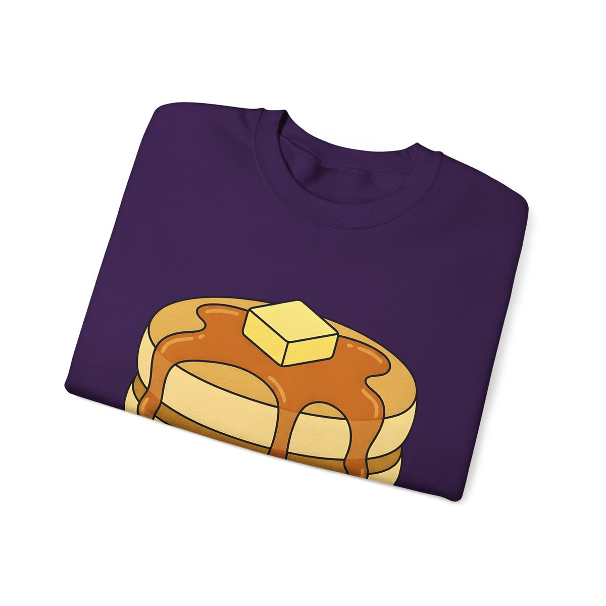 Flapjack Pile Sweatshirt Desserts Brunch Gift Women Comic Sweatshirt Granola Bar Sweatshirt Pastry Fan Cartoon Sweatshirt Breakfast Graphic Simple Honey Sweatshirt
