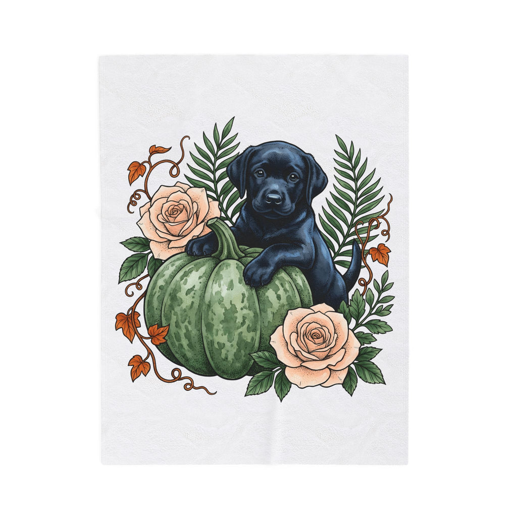 Black Labrador Dog Blanket Halloween Pet Gift Women Old School Blanket Labrador Blanket Halloween Fan Vintage Blanket Dog