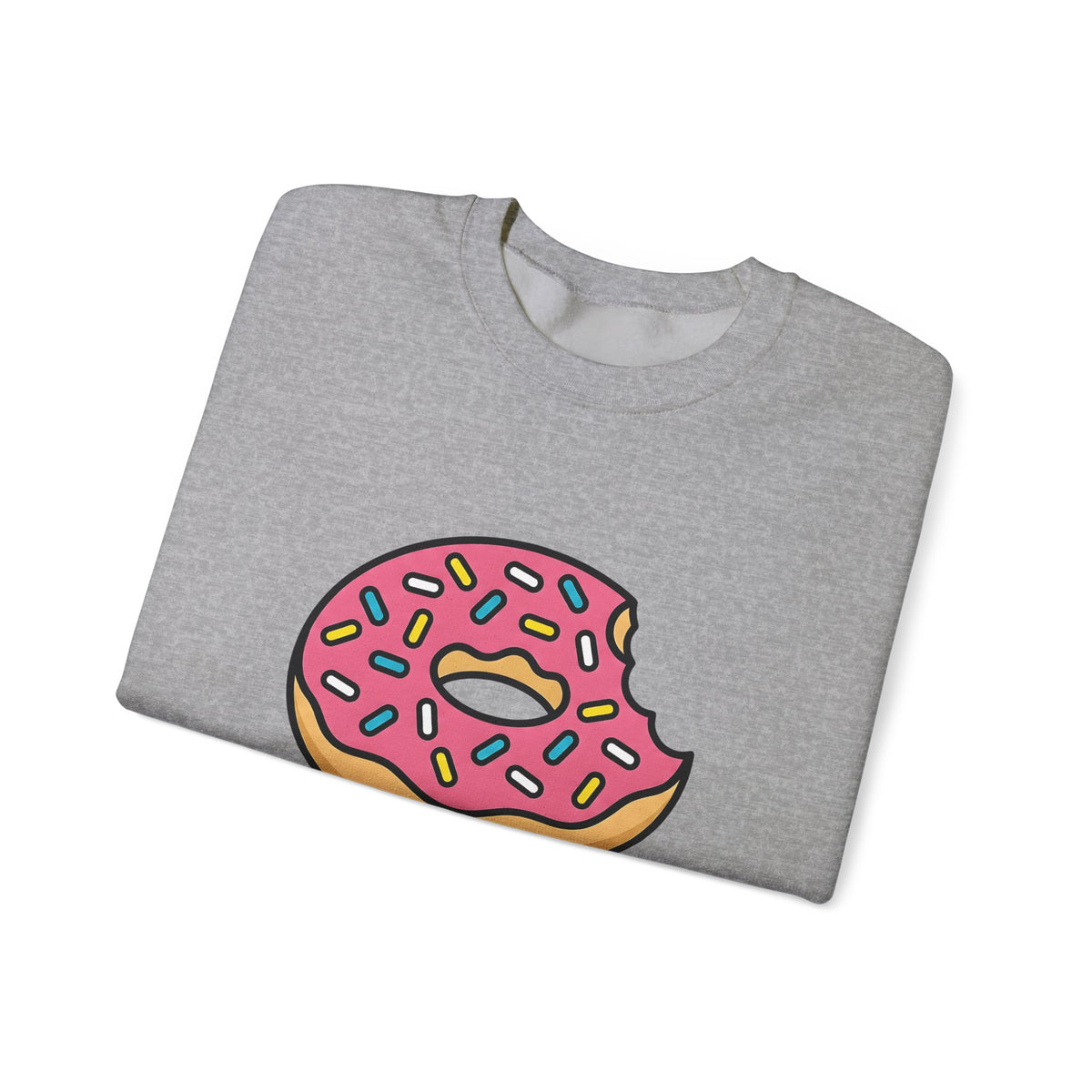 Donut Drawing Sweatshirt Desserts Cuisine Gift Women Charming Sweatshirt Doughnut Sweatshirt Pastry Fan Cartoon Sweatshirt Food Graphic Animation Candy Sweatshirt
