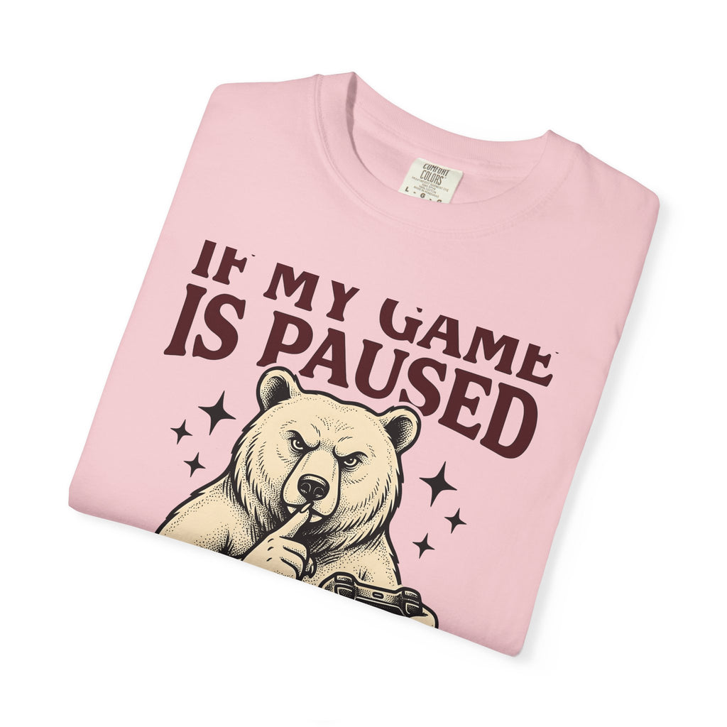 Gamer Bear Gaming Creature Gift Cartoon Teddy Gamer Fan Comic Creature Old School Controller T-Shirt