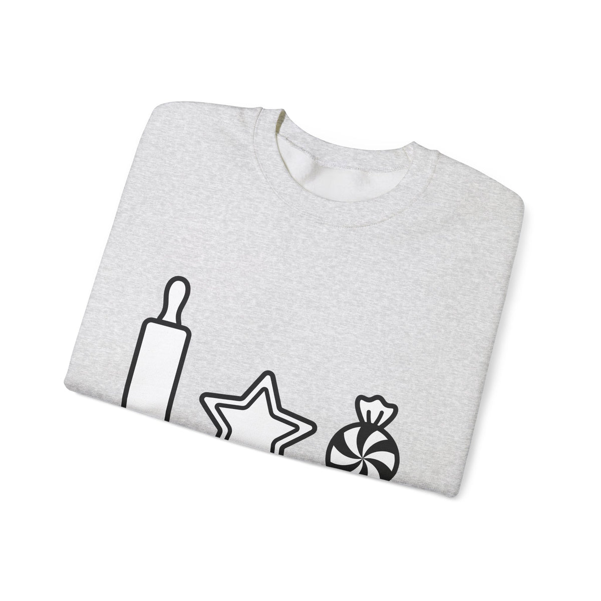 Pastry Symbols Christmas Desserts Gift Simple Bakery Holiday Fan Minimalist Treat Contemporary Sweatshirt