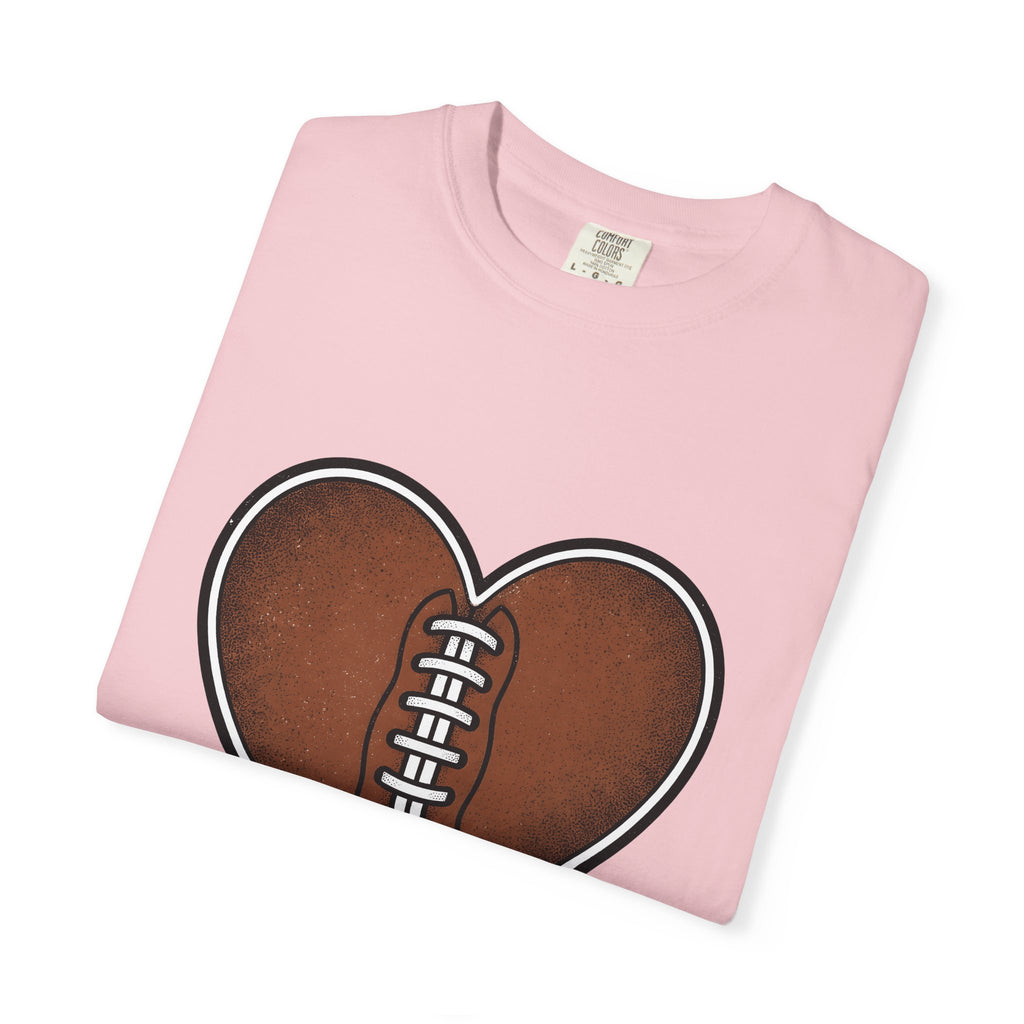 Football Love T-Shirt Moms Fitness Gift Women Line Art T-Shirt Soccer T-Shirt Mom Enthusiast Football T-Shirt Fitness Graphic Cartoon Seam T-Shirt