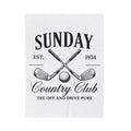 Golf Clubs Ball Blanket Golf Country Club Gift Women Vintage Blanket Golf Ball Blanket Golfer Enthusiast Retro Blanket Clubhouse Graphic Hand Drawn